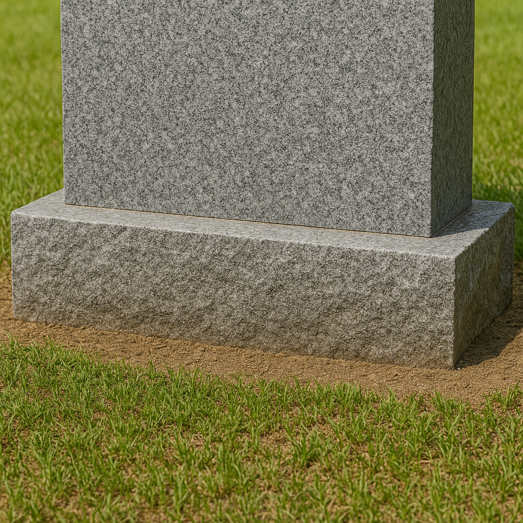Monument funéraire après désherbage